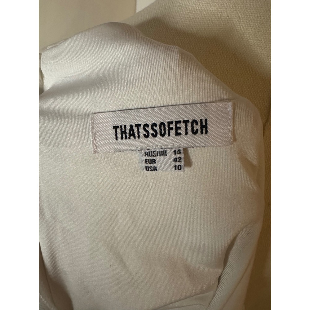 Thatssofetch White Textured Bodycon Mini Dress Sp… - image 7